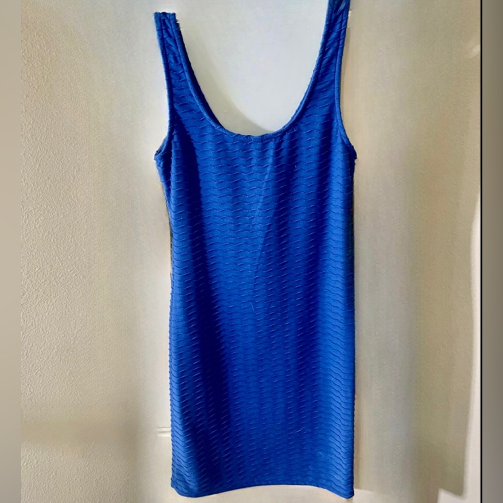 Navy Ribbed Tank Top Dress